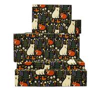 Animals Wrapping Paper - 6 Sheets Gift Wrap - Woodland Bears Foxes Ducks Trees and Flowers - For Kids Boys Girls Birthday Christmas All Occasion - Comes with Tags by Central 23
