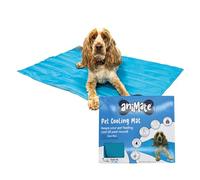aniMate Dog Cooling Mat (Large) - Helps Prevent Dehydration & Heat Stress, Safe & Non-Toxic Cooling Gel, Water Resistant, Wipe Clean & Highly Durable PVC (Aqua Blue)