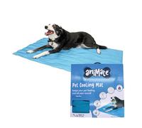 aniMate Dog Cooling Mat (X-Large) - Helps Prevent Dehydration & Heat Stress, Safe & Non-Toxic Cooling Gel, Water Resistant, Wipe Clean & Highly Durable PVC (Aqua Blue)
