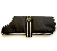 Animate Padded Waterproof Dog Coat, 16-inch, Black