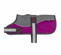 animate Reflective Dog Coat (26in) (Grey/Raspberry)
