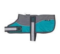 Animate Reflective Padded Harness Dog Coat - Grey and Teal - Size 18"
