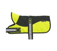 Outhwaite Animate Reflective Black/Hi-Viz Padded Harness Coat 18" (46cm), Black/Yellow
