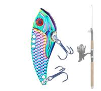 Animated Bait for Bar - with Multiple Lined Joint Baits for Freshwater or Salty Fishing, Attractive Colours, Realistic 3D Eyes, Floating Fishing Lures that Natural Movement