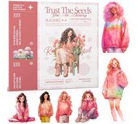 Animated Beautiful Female Theme Washi Sticker Set for Scrapbooking & Diary - 50 Sheets Vintage Journaling Stickers (TZ-005-007)
