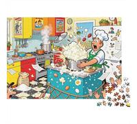 Animated Cartoon Kitchen Disaster Wooden Jigsaw Puzzle Waterproof 1000 Piece Puzzles for Adults Gifts Fun Challenging Games