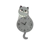 Animated Cat Tail Movement Wall Clock - Silent Digital Timer Decorative Battery Powered Movement Display | Home Living Space Sleeping Area Culinary Bath Learning Center Workplace Contemporary A