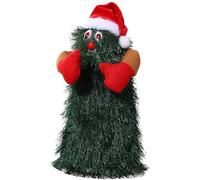 Animated Christmas Decorations, 10.6x6.3" Rotating Christmas Tree, Plastic Singing Dancing Tree with Music for Xmas Party Favor Kids Gifts, Large