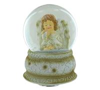 Animated Christmas Musical Snow Globe with Glass Globe, Music Box, Snow, Sleeping Angel and 18-Note Spring Musical Mechanism (Ref: 62063) - Ave Maria (Charles Gounod)