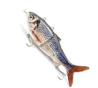 Animated Lure - Electric, USB, Lifelike | Rechargeable Swimming Fishing Bait With Hooks, Multi Jointed Slow Sinking Design For Bass Trout Catfish Use In Saltwater Or Freshwater Fishing Adventures