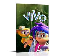 Animated Musical Comedy-adventure Vivo Vintage Movie Canvas Wall Art Living Modern Family Bedroom Music Movie Cartoon Poster 24x36inch(60x90cm) Frame-style