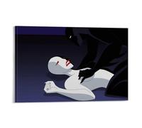 Animated Poster of A Man Attacking A Girl at Night Poster Vintage Art, Wall Canvas, Decoration Aesthetic, Living Room, Kids Room Dormitory, Cafe, Bathroom, Suitable for Bedroom, Gym, Cool Classic 12x1