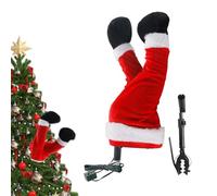 Animated Santa Claus Legs Decoration, 13 Inch Long Elf Legs Stuffed Plush, Kicking Christmas Elf Legs, for Hanging on the Christmas Tree for Indoor and Outdoor Christmas Decoration (Red)