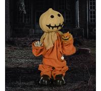 HOMCOM 80cm Outdoor Halloween Scare Prop - Sound And Motion Activated, Orange