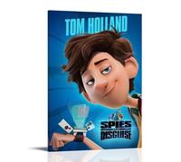 Animated Spy Comedy Spies in Disguise Vintage Movie Canvas Wall Art Living Modern Family Bedroom Music Movie Cartoon Poster 12x18inch(30x45cm) Frame-style
