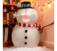 Animated Talking Snowman Singing, USB or Battery Powered,Talking Animated Blink Snowman with Built in Projector & Speaker Plug'n Play, nteractive Singing and Dancing Christmas Decoration Gifts (2PCS)
