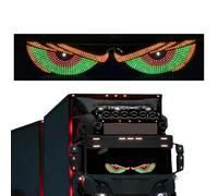 Animated Vehicle Eyes - 287g PVC Material, Constant Ten Flashing Light Modes, Weatherproof Exterior Signage | Universal Fit Interior Mirror Decorative Lamp Colorful Automotive Safety Accessory