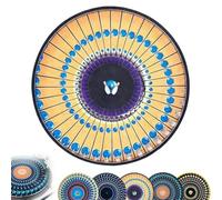 Animated Zoetrope Slipmat - 12″ Optical Illusion Turntable Mat, Vinyl Record Player Mat with Zoetrope Motion Effect, Kinetic Visual Record Player Mat for DJs, Vinyl Collectors & Art Display (E)