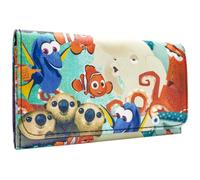 Animation Finding Dory Just Keep Swimming! Nemo Characters Purse Tri-Fold Coin Pocket & Card Holder, Multicolor