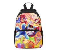 Animation Pattern Backpack For Womens and Mens, Double Layer Animation Drama Comedy Printing Bags Outdoor Travel Computer Cartoon Bag School Storage for Teenager (H,One Size)