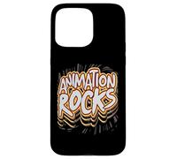 Animation Rocks Comic Style Artistic Creatives Graphic Case for iPhone 15 Pro Max