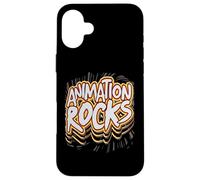 Animation Rocks Comic Style Artistic Creatives Graphic Case for iPhone 16 Plus
