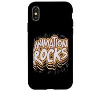 Animation Rocks Comic Style Artistic Creatives Graphic Case for iPhone X/XS