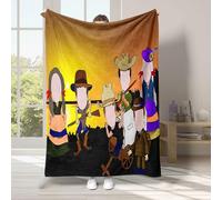 Animation Throws for Sofas Cowboy Bohemian Style Throw Blanket, 3D Printing, Flannel, Light and Warm, Retro Style, Suitable for Adults, 150x200 Cm