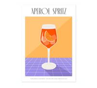 Animato Aperol Spritz Poster, Cocktail Print, Framed Wall Art, Modern Kitchen Decor, Drinks Poster, Gift Idea, Archival Matte, A4 (Print Only) - 29.7x21cm