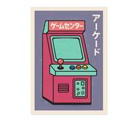 Animato Arcade Game Poster, Retro Japanese Matchbox Artwork, Vintage Wall Art Print, A3 (Print Only) - 42x29.7cm