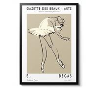 Animato Ballet Print, Edgar Degas, Museum Art Exhibition Print, Vintage Modern Minimalist Wall Art, Art Gift Idea, Archival Matte, A4 (Framed) - 29.7x21cm