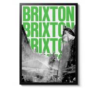 Animato Brixton, London Travel Poster, Modern Graphic Architecture Print, UK Market Street Wall Art Decor, Gift Idea, Archival Matte, A3 (Print Only) - 42x29.7cm