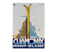 Animato Chamonix Mont Blanc, France Vintage Travel Poster, Retro Tourism Print, Popular Attractions Around The World, Postcard Home Decor, Archival Matte, 50x70cm (Print Only) - 50x70cm
