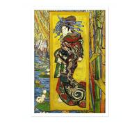 Animato Courtesan After Eisen Vincent Van Gogh Print, Classic Famous Oil Painting Print, Modern Art Exhibition, Home Decor Wall Art, Archival Matte, A5 (Print Only) - 21x14.8cm