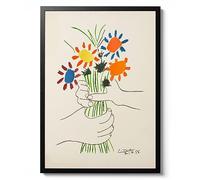 Animato Flowers Print, Pablo Picasso Poster, Museum Art Exhibition Print, Vintage Modern Minimalist Wall Art, Art Gift Idea, Archival Matte, A4 (Print Only) - 29.7x21cm