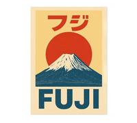Animato Fuji Japan Travel Art Exhibition Poster, Classic Japanese Gallery Wall Art, Vintage Ukiyo-E Woodblock Prints, A4 (Print Only) - 29.7x21cm