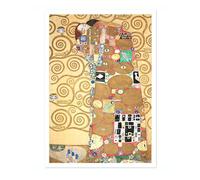 Animato Fulfillment (Lovers) Gustav Klimt Poster, Classic Famous Oil Painting Print, Modern Art Nouveau Wall Art Home Decor, Archival Matte, A2 (Print Only) - 59.4x42cm