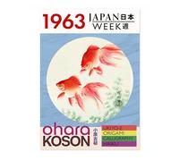 Animato Goldfish Japan Week Japanese Woodblock Print, Modern Poster Japan Wall Art Exhibition Ukiyo-E Home Decor, Archival Matte, A5 (Print Only) - 21x14.8cm