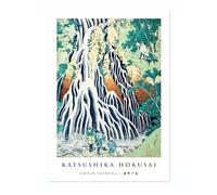 Animato Kirifuri Waterfalls Katsushika Hokusai Poster, Japanese Woodblock Ukiyo-E Print, Vintage Art Picture Painting Wall Art Exhibition, Archival Matte, A2 (Print Only) - 59.4x42cm