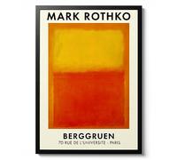 Animato Orange & Yellow Print, Mark Rothko Poster, Museum Art Exhibition Print, Vintage Modern Minimalist Wall Art, Art Gift Idea, Archival Matte, A1 (Framed) - 84.1x59.4cm