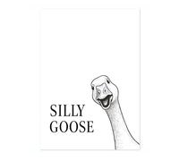 Animato Silly Goose Poster, Funny Bathroom Wall Art, Humorous Print For Toilet Décor, A3 (Print Only) - 42x29.7cm