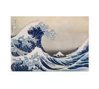 Animato The Great Wave Japanese Woodblock Print, Vintage Aesthetic Poster Japan Wall Art Exhibition Ukiyo-E Home Decor, Archival Matte, 50x70cm (Print Only) - 50x70cm