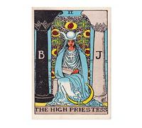 Animato The High Priestess Vintage Tarot Art Print, Spiritual Wall Art Poster, Retro Mystical Bedroom Home Decor, A3 (Print Only) - 42x29.7cm