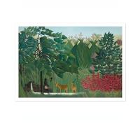 Animato The Waterfall Henri Rousseau Art Print, Post-Impressionism Exhibition Poster, Primitivism Nature Home Decor Wall Art, A2 (Print Only) - 59.4x42cm