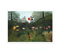 Animato Virgin Forest Henri Rousseau Art Print, Post-Impressionism Exhibition Poster, Primitivism Nature Home Decor Wall Art, A3 (Print Only) - 42x29.7cm