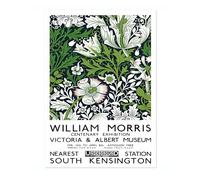 Animato William Morris Centenary Exhibition, London Picture, Botanical Flower Poster, Fruit Floral Pattern Print, Nature Home Decor, Archival Matte, A2 (Print Only) - 59.4x42cm