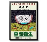 Animato Yayoi Kusama Watermelon, Japanese Modern Wall art. Exhibition Gift idea, kitchen home Decor, Minimalist Print, Archival Matte, A3 (Print Only) - 42x29.7cm