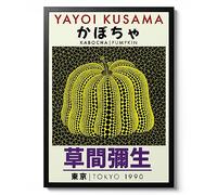 Animato Yayoi Kusama Yellow Pumpkin, Japanese Modern Wall art. Exhibition Gift idea, kitchen home Decor, Minimalist Print, Archival Matte, A3 (Print Only) - 42x29.7cm