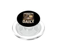 Animator Dad Coffee and Render Time Daily PopSockets PopGrip for MagSafe