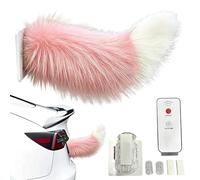 Animatronic Electric Tail For Car Decoration, 32cm Furry Fox Tail With Remote Control, Rechargeable Wagging Tails For Travel Rear Trucks Motorcycle Home Vehicles Holiday Party SUV Trip Commuting